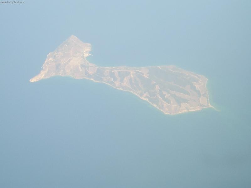 Foto: ostrov z letadla